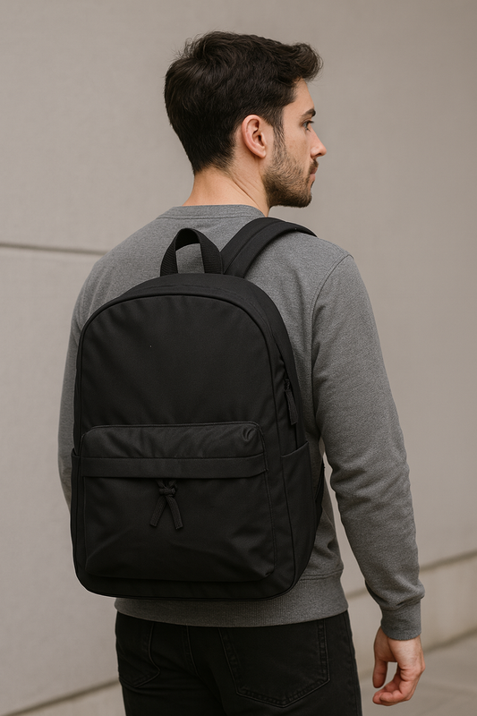 Essential Black Backpack – Sleek & Functional