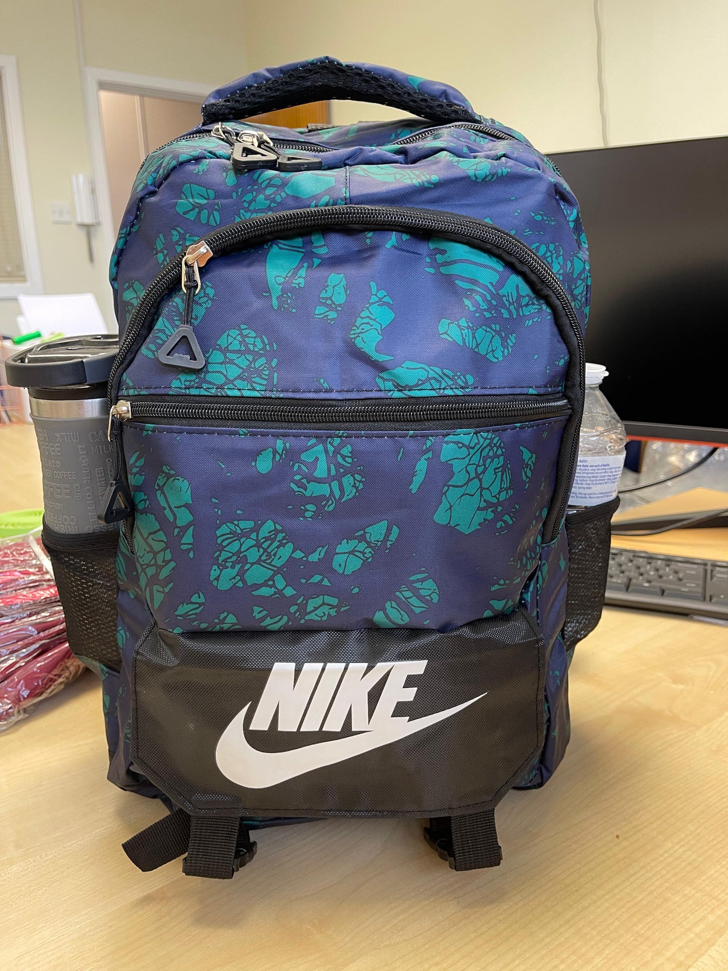 Nike-Style Printed Backpack