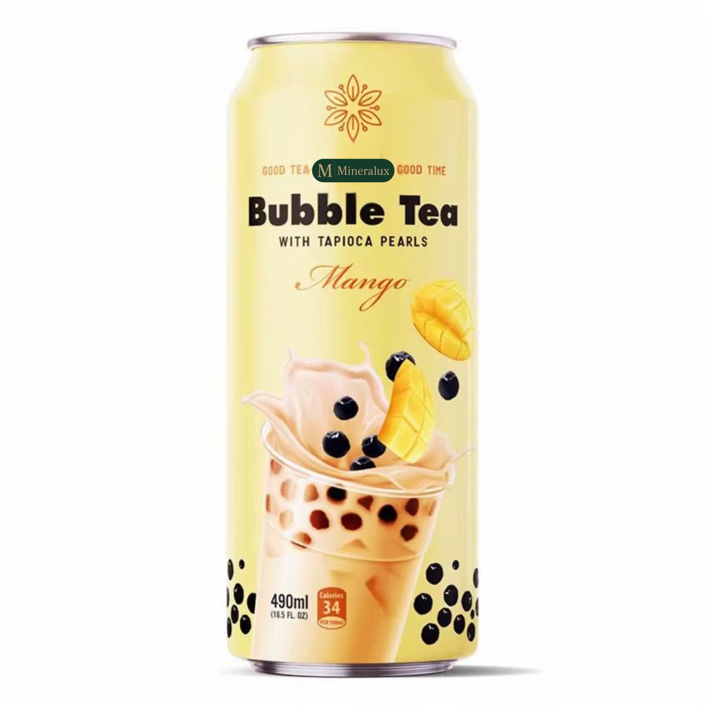 Mineralux Taro Bubble Tea with Tapioca Pearls (490ml / 16.5 fl.oz)
