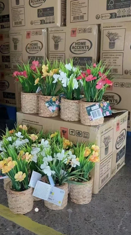 Artificial Flower Pot – Decorative Home & Office Plant