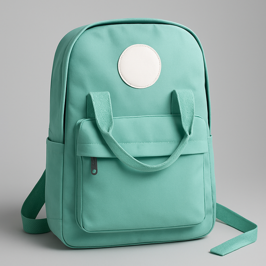 Cyan Green Canvas Backpack – Fresh & Versatile