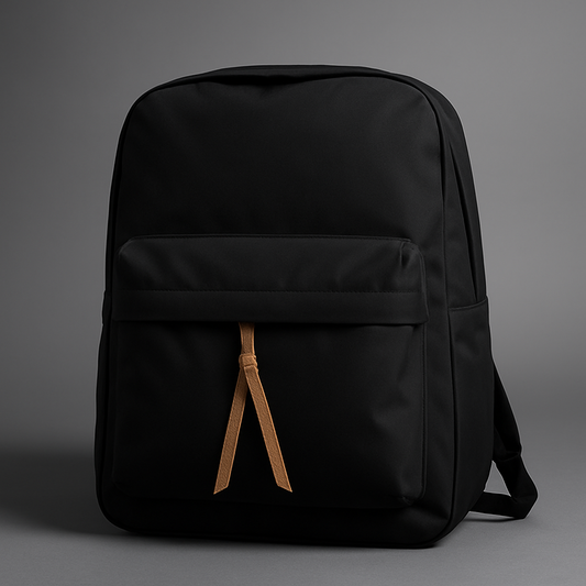 Classic Black Backpack – Minimalist & Durable