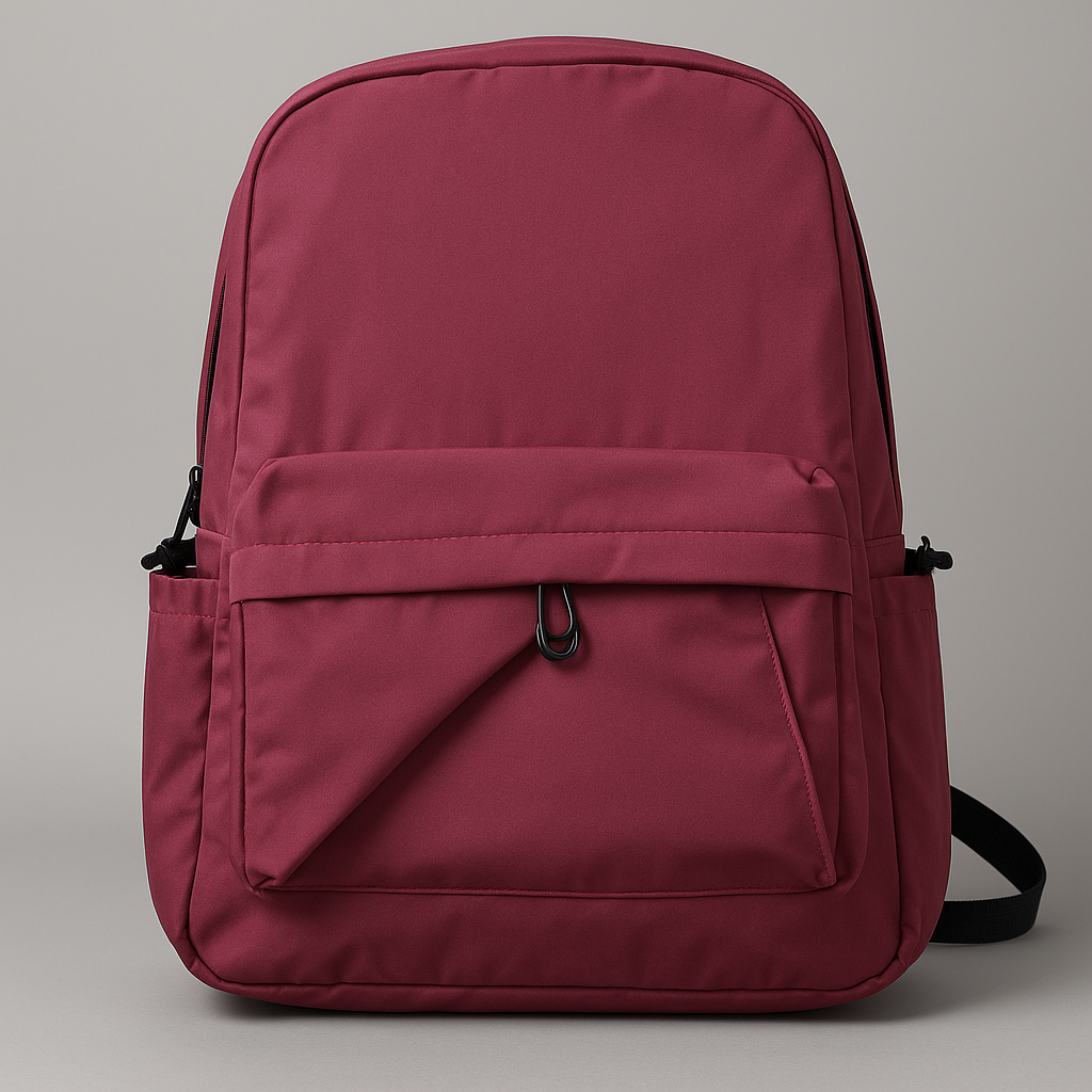 Burgundy Classic Backpack – Bold & Practical