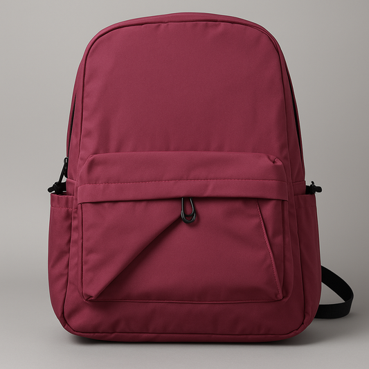 Burgundy Classic Backpack – Bold & Practical