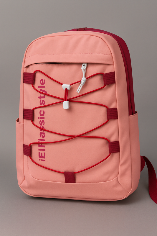 Pink & Red Sporty Backpack – Stylish & Functional