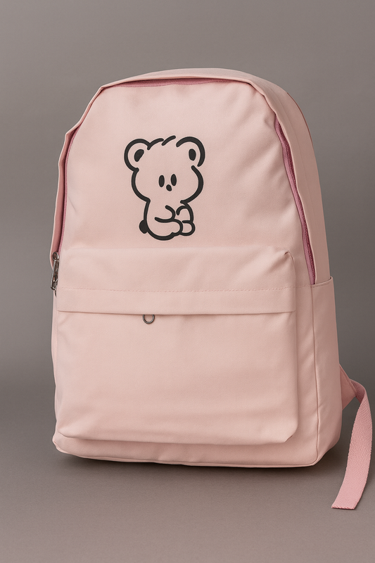 Cute Pink Bear Backpack – Adorable & Practical
