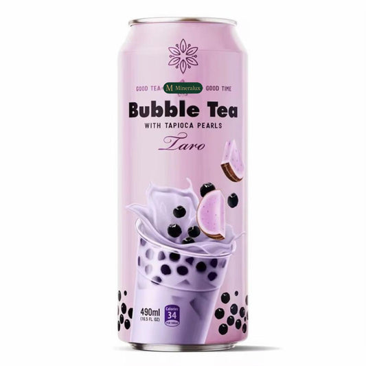 Mineralux Taro Bubble Tea with Tapioca Pearls (490ml / 16.5 fl.oz)